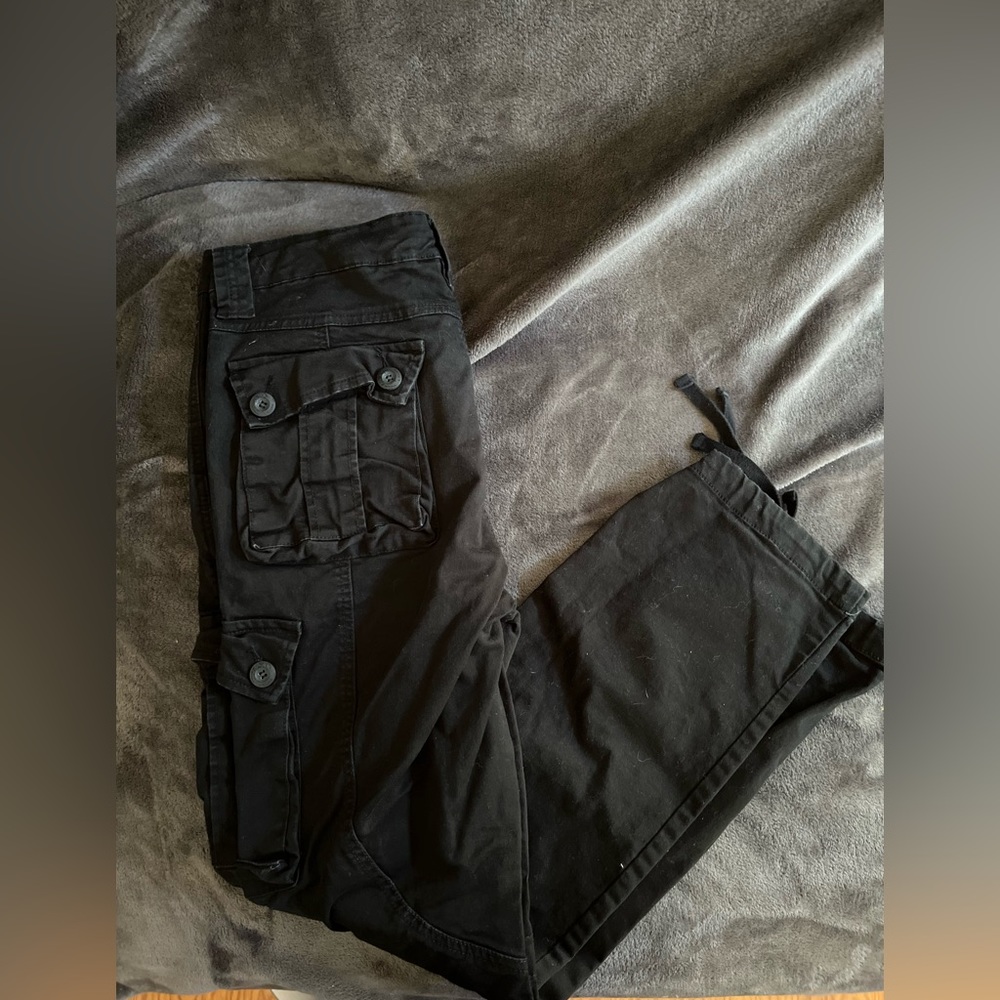 Black Cargo Pants Size 34